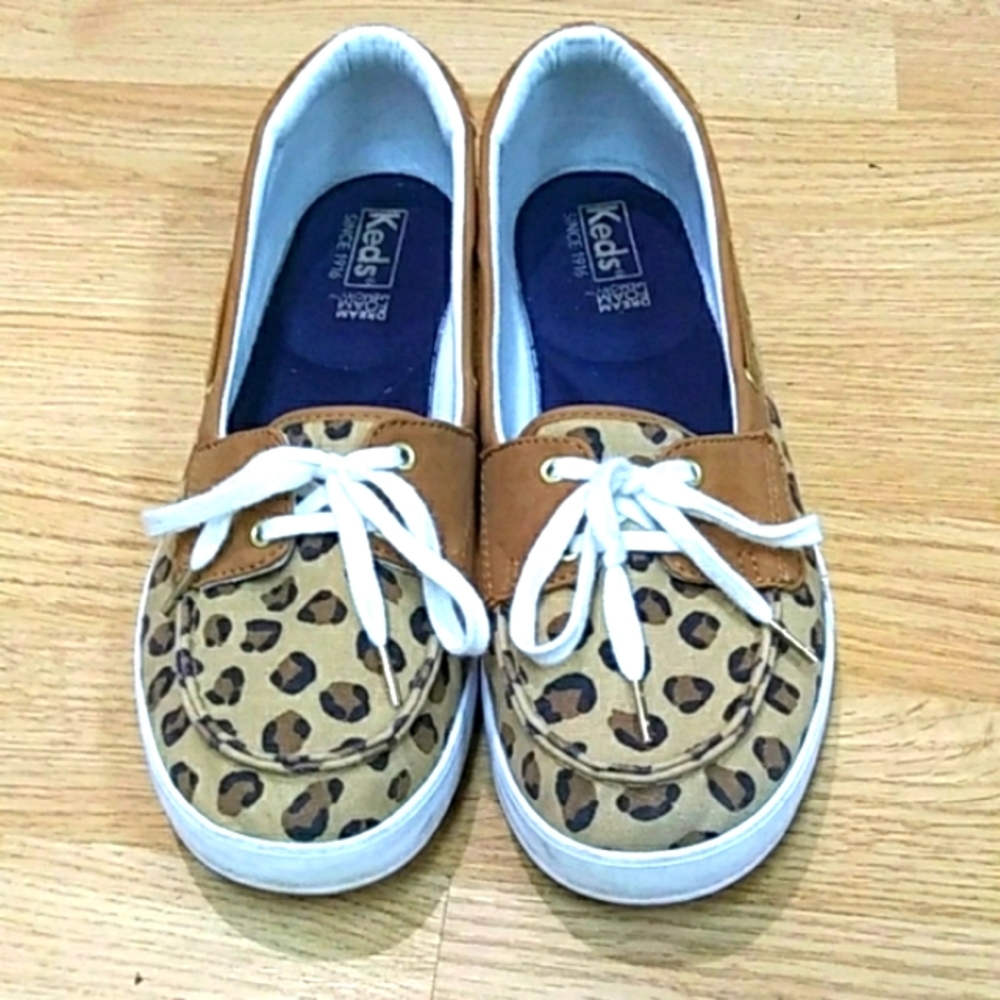Keds leopard print loafers